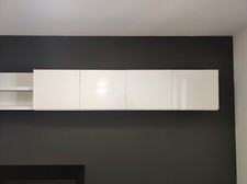 Mobile madia credenza Pianca laccato lucido bianco 4 sportelli salone ingresso