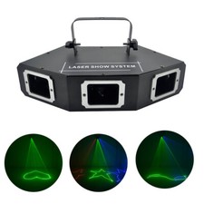 Scanner Animazione 3 Lenti Proiettore Ray Beam DMX DJ Party Show Illuminazione Laser RGB