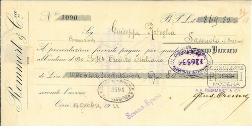 Assegno bancario intestato - assegno,