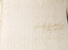 DA VENEZIA A CLODIA PREFILATELICA DEL 1749 Bollo Leone S.Marco Danneggiato.