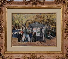 Walter Piacesi olio su tavola