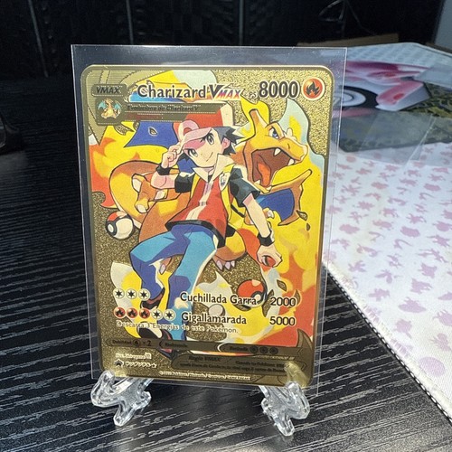 Charizard vmax metal gold fan - vmax,
