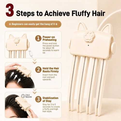 Clip volume capelli riscaldato