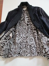 Giorgio Armani  vintage giacca velluto nero interno in pelliccia sintetica tg 42