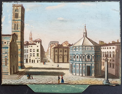 Stampa antica delineato - antica, colori