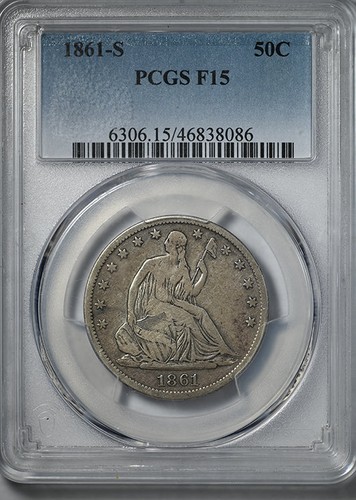 1861 liberty mezzo - 1861-s, dollaro
