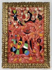 Joan Miro olio su tela (fatto