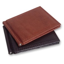 Portafoglio uomo fermasoldi eco pelle NERO molla porta carte di credito tessere