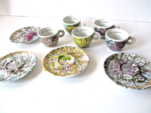 Illy tazzine 4 piattini - +,
