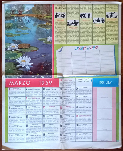 Inserto pagina calendario - inserto,