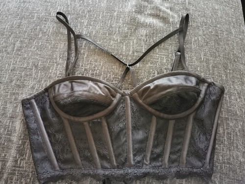 Corsetto story nero raso pizzo - corsetto,
