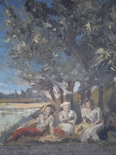 Dipinto olio tavola - olio, tre