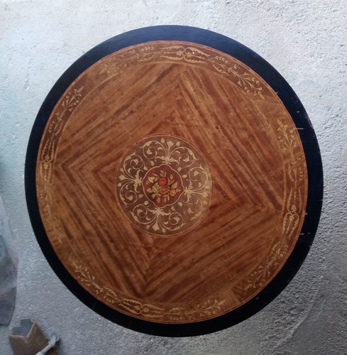 Piano tavolo legno intarsiato - piano,