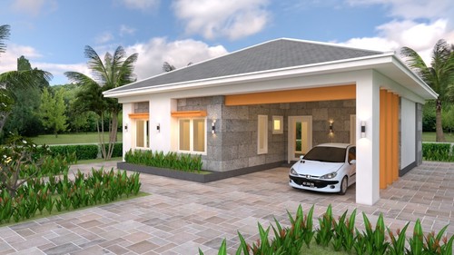 39x36 piedi casa - , 3d