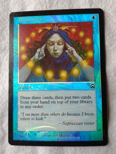 Mtg brainstorm foil maschere - mtg,