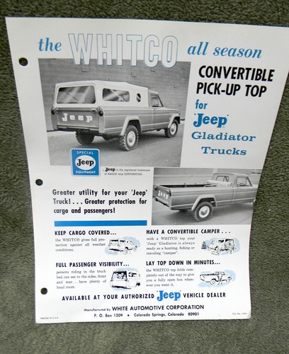 Kaiser jeep whitco pick top - pick-up,