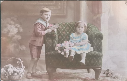 Vintage postcard showing - vintage,