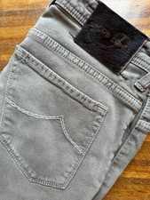 Jacob Cohen jeans uomo W 31 in denim di cotone, punto particolare di grigio