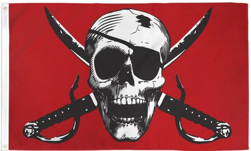 Bandiera pirata cremisi - , rossa