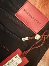 Tramarossa  jeans uomo W 35 in denim di cotone stretch nero. New!