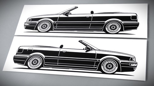 Adesivo audi cabrio - adesivo,