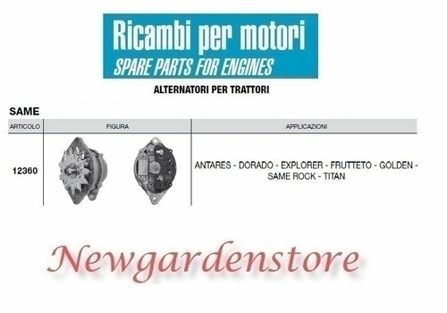 Alternatore 12360 same - alternatore,