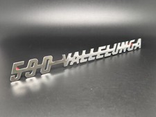 FIAT 590 VALLELUNGA 195MM LOGO SIGLA EMBLEMA FREGIO STEMMA SCRITTA BADGE TARGA