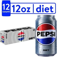 Diet Pepsi Cola Soda Pop, 12 fl oz, confezione da 12 lattine SPEDIZIONE UN GIORNO!!!!