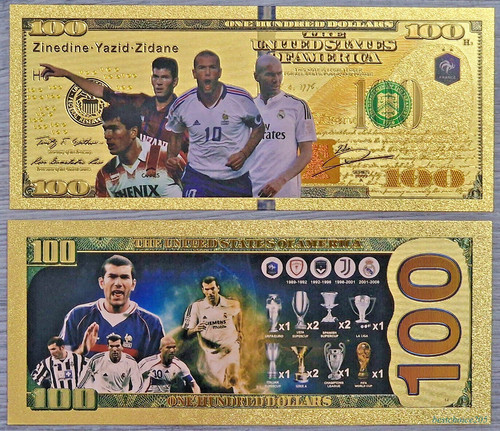 Zidane 100 dollari usa - ★,