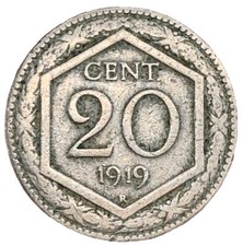 20 CENTESIMI 1919 - ESAGONO -