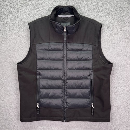 Gilet guess uomo xxl nero - xxl,