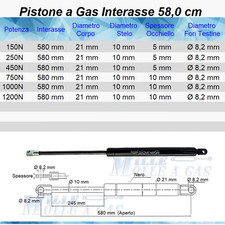 2 PISTONI A GAS MOLLE PER