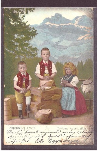 Cartolina svizzera costume - costume, di