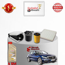 KIT TAGLIANDO FILTRI E OLIO MERCEDES CLASSE C220 BLUETEC W205 125KW 170CV 2014 >