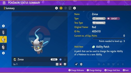 Ivs shiny zorua - ivs,