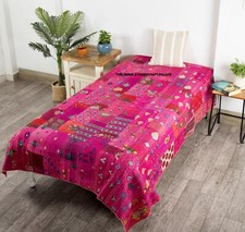 Coperta Kantha In Seta Indiana