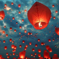 30 Lanterne Cinesi Rosse