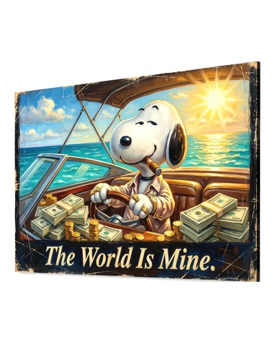 Quadro tela snoopy - quadro,