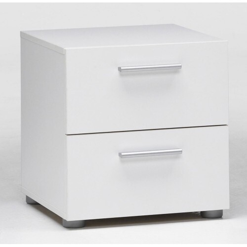 Comodino bianco cassetti - comodino, 2