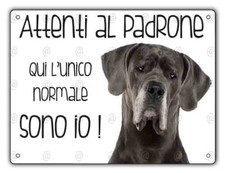 Cartello cane Alano ATTENTI AL