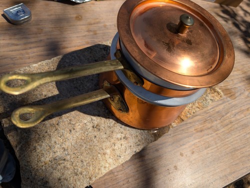 Vintage copper and ceramic - copper,