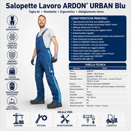 Salopette lavoro ardon urban - lavoro,