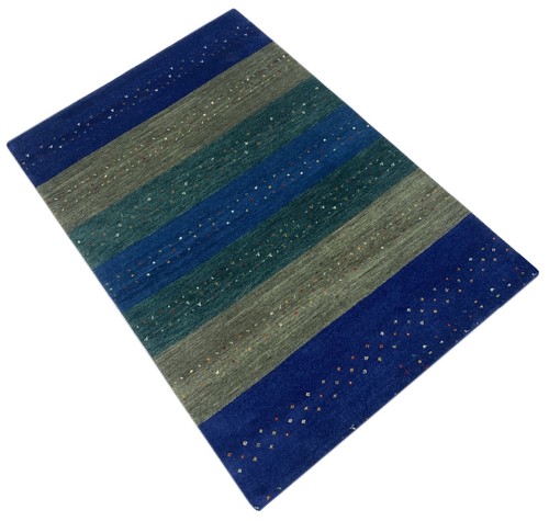 Tappeto gabbeh 100 lana - 100%, blu