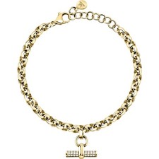 MORELLATO BRACCIALE DONNA ABBRACCI ORO PVD SAUC06 PENDENTE CON CRISTALLI BIANCHI