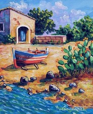 Quadri dipinti di paesaggi e