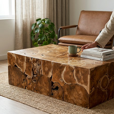 Teak legno tavolino 120x80 - legno,