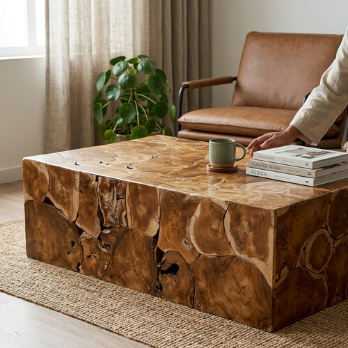 Teak legno tavolino - teak,