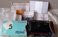 MACCHINA FOTOGRAFICA CANON PRIMA MINI 38 MM 1:3,5 AIAF Con CUSTODIA E Manuale