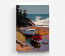 Quadro mare colorato ponte sul