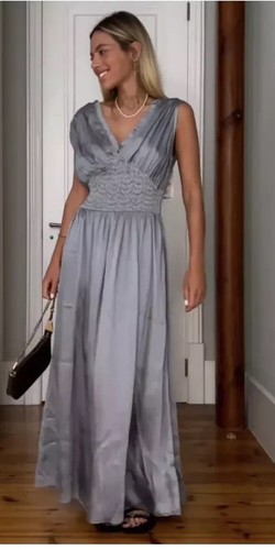 Abito midi raso smanicato - raso, zara